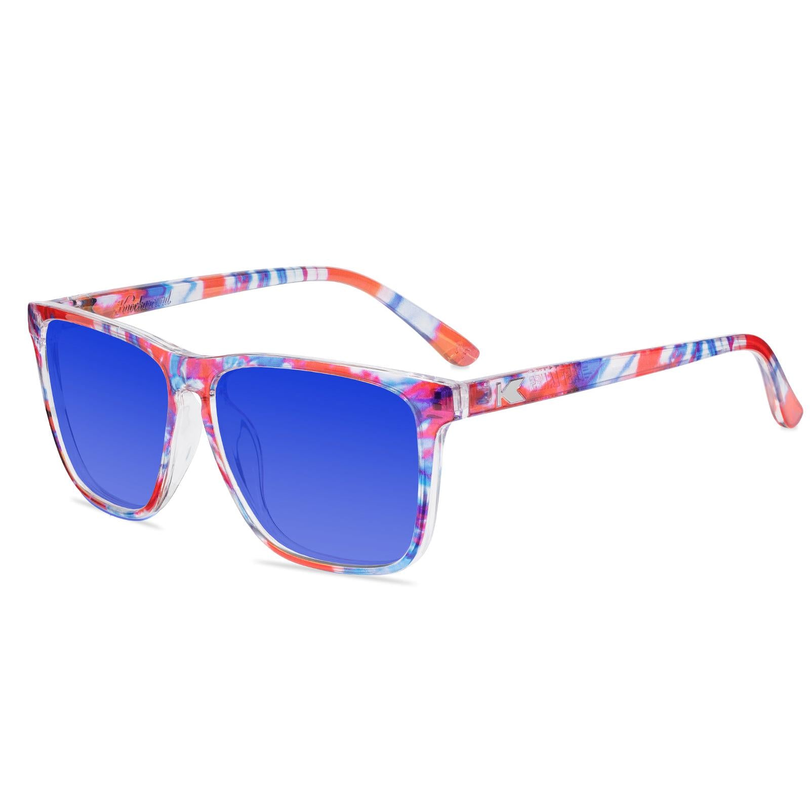 Live Free or Tie-Dye Fast Lanes Prescription Sunglasses with Blue Lens, Flyover