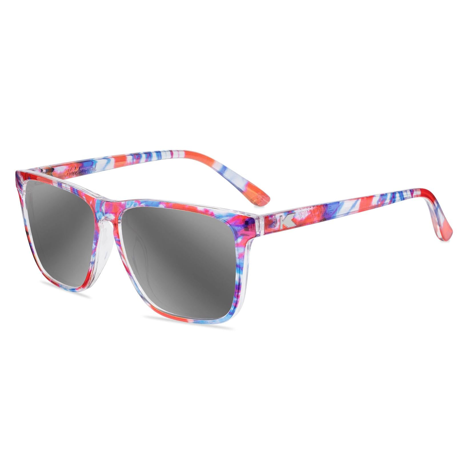 Live Free or Tie-Dye Fast Lanes Prescription Sunglasses with Silver Lens, Flyover