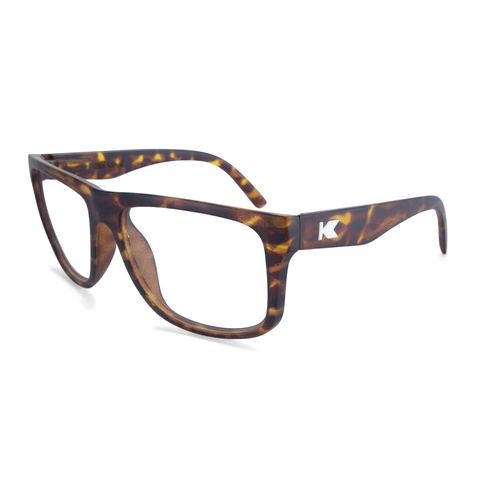 Matte Tortoise Shell Torrey Pines Prescription Sunglasses with Clear Lens, Flyover