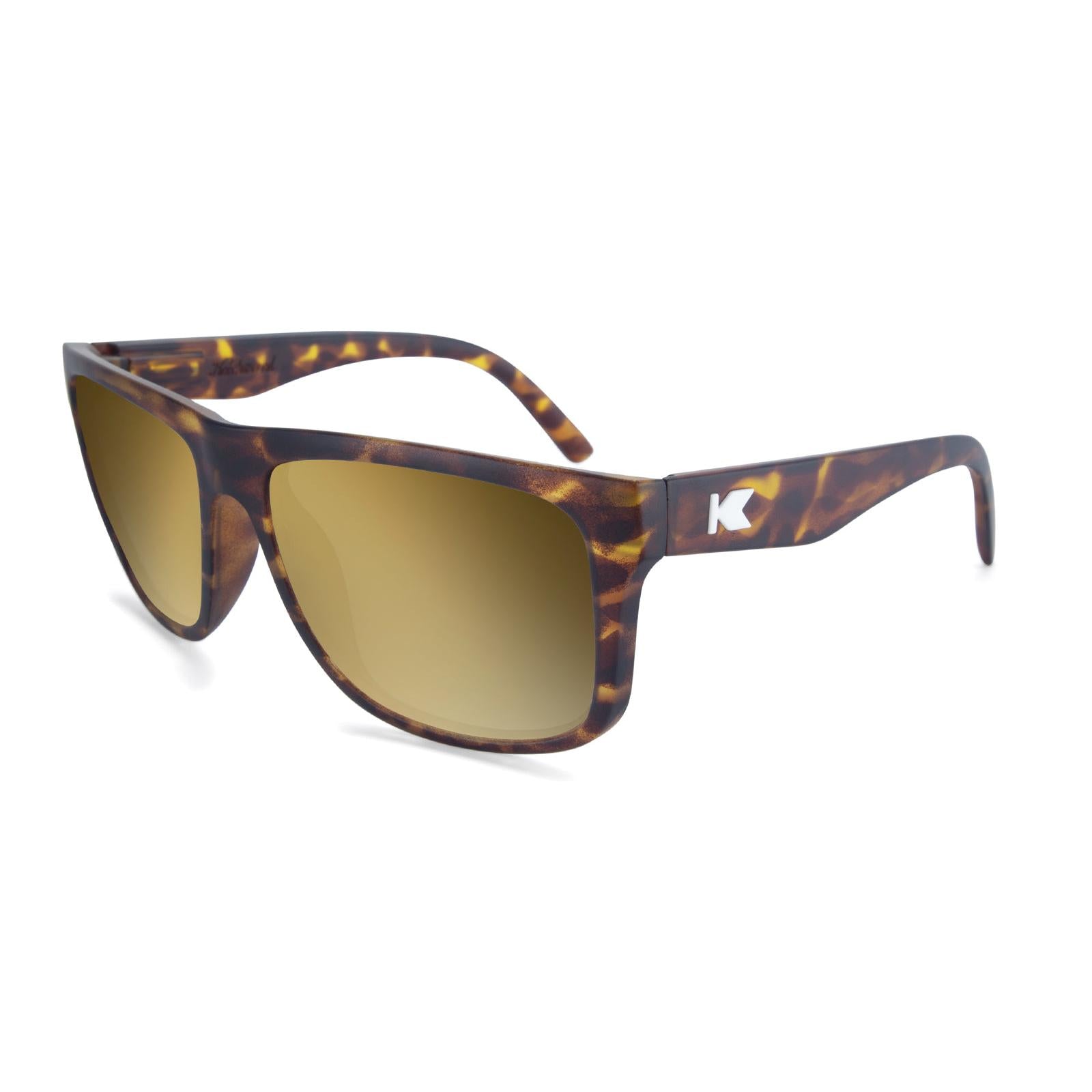 Matte Tortoise Shell Torrey Pines Prescription Sunglasses with Gold Lens, Flyover