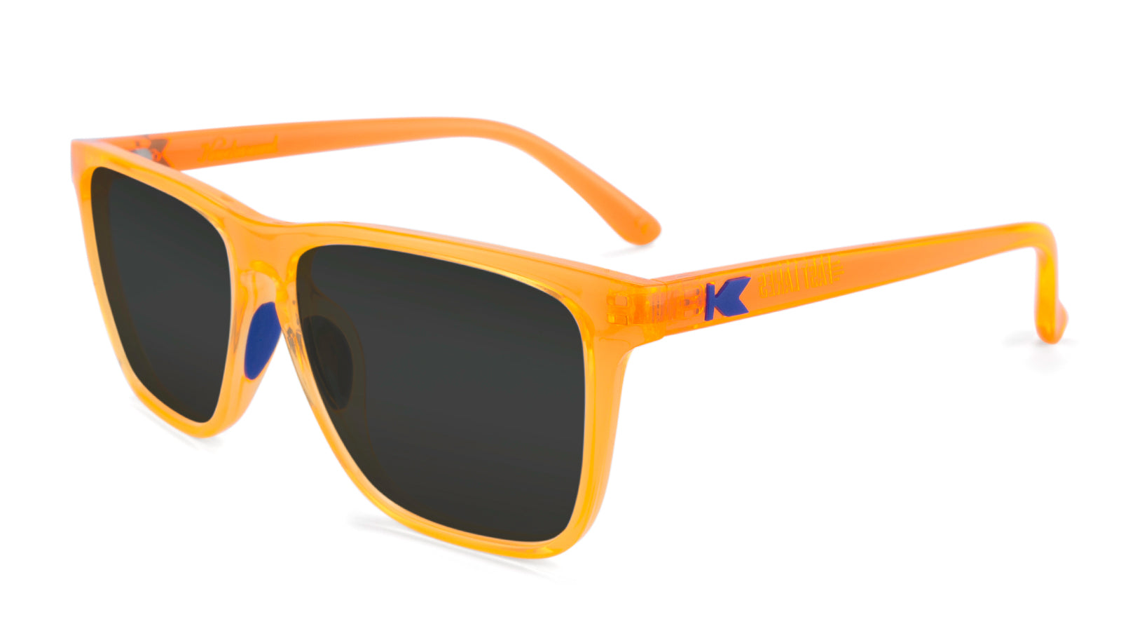 Neon Orange Fast Lanes Sport Prescription Sunglasses with Grey Lens, Flyover