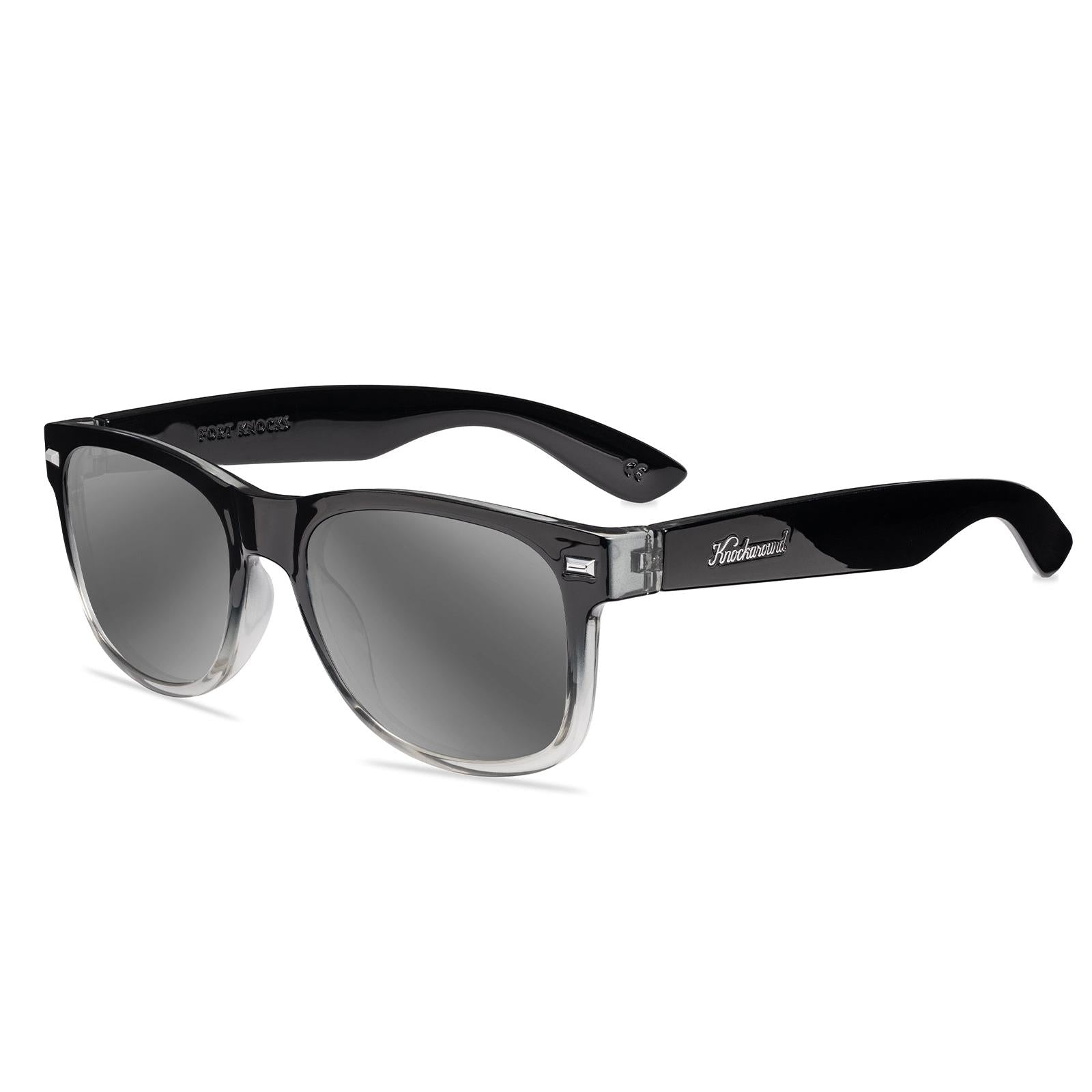 Obsidian Fort Knocks Prescription Sunglasses with Silver Lens, Flyover