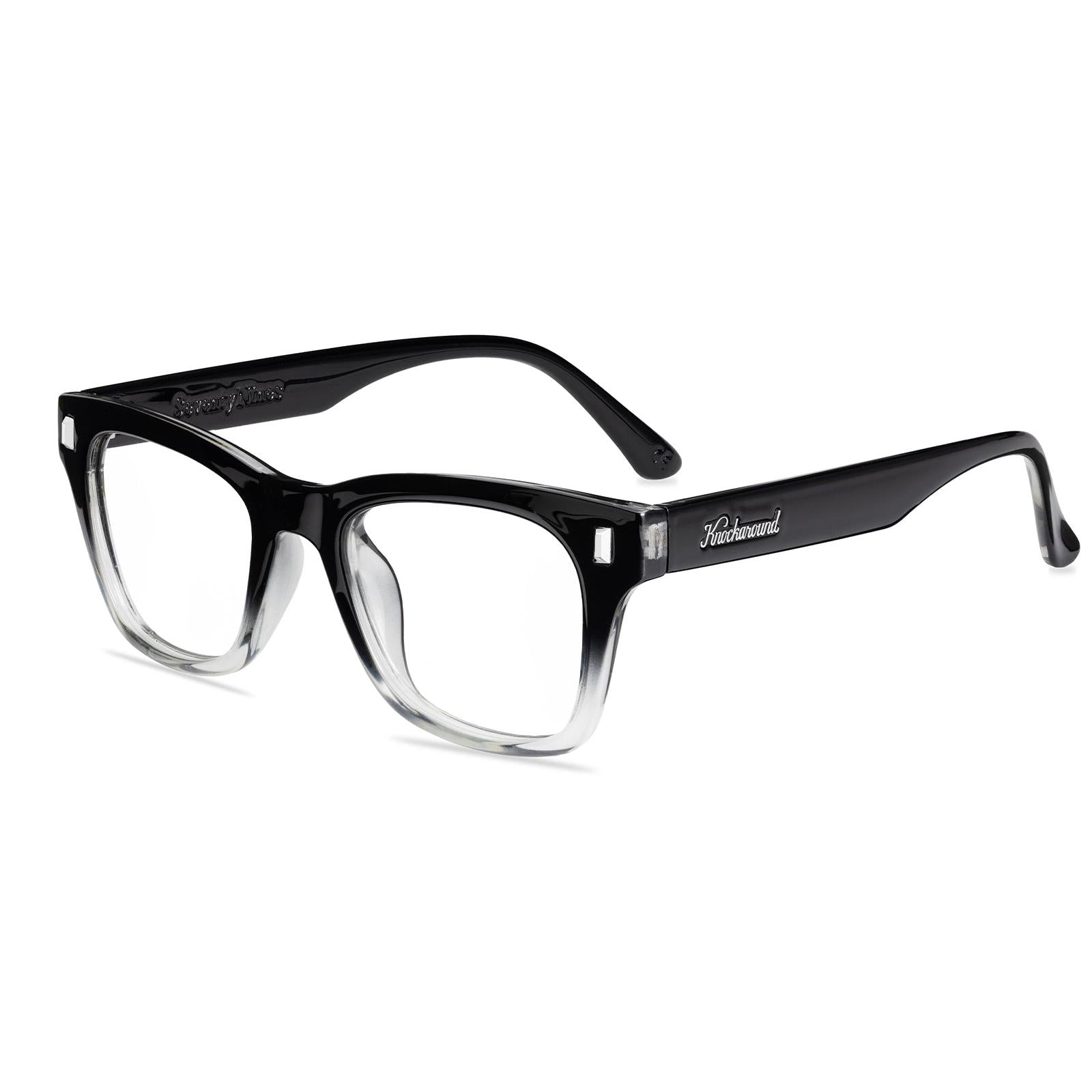 Obsidian Seventy Nines Prescription Sunglasses with Clear Lens, Flyover