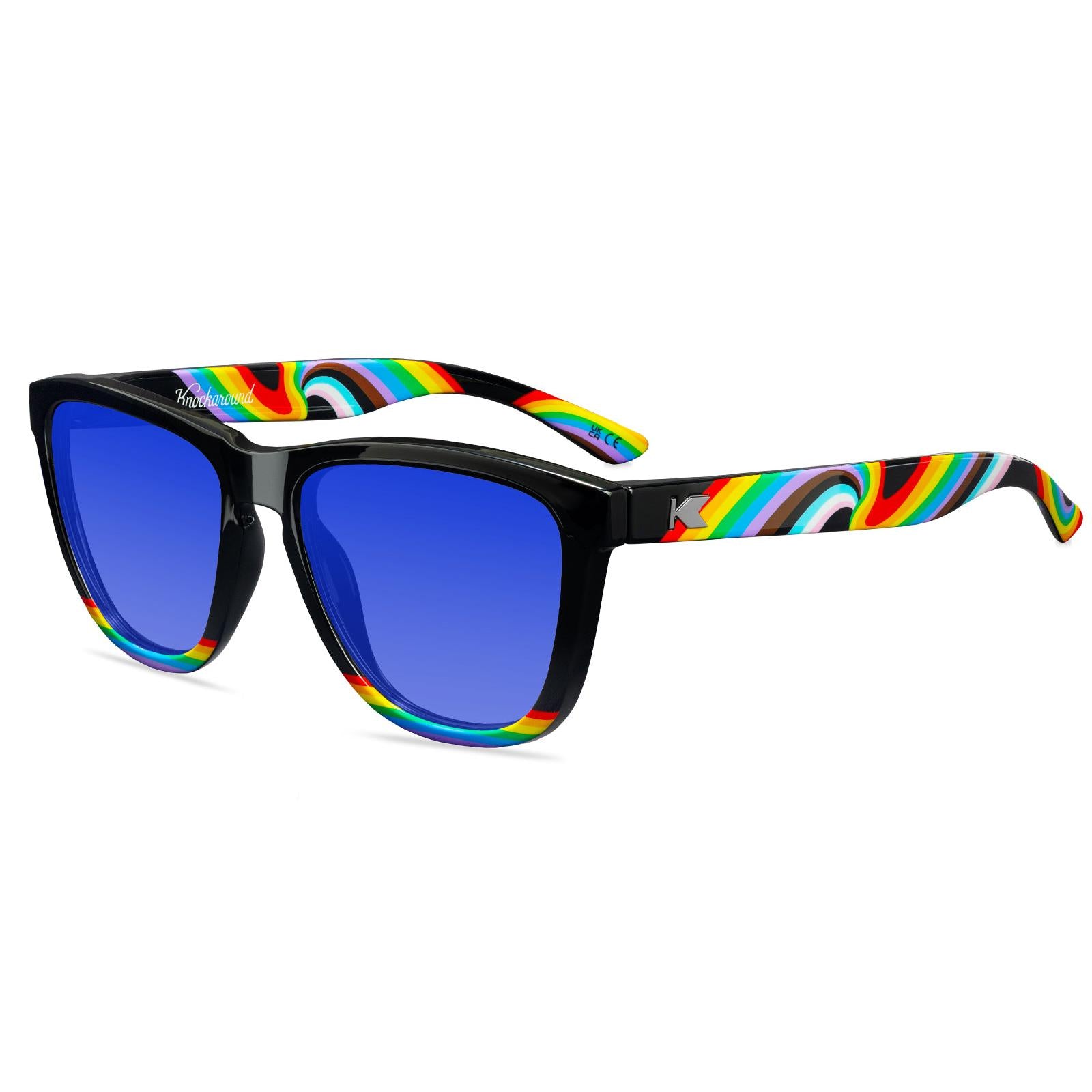 Rainbow on my Parade Premiums Prescription Sunglasses with Blue Lens, Flyover