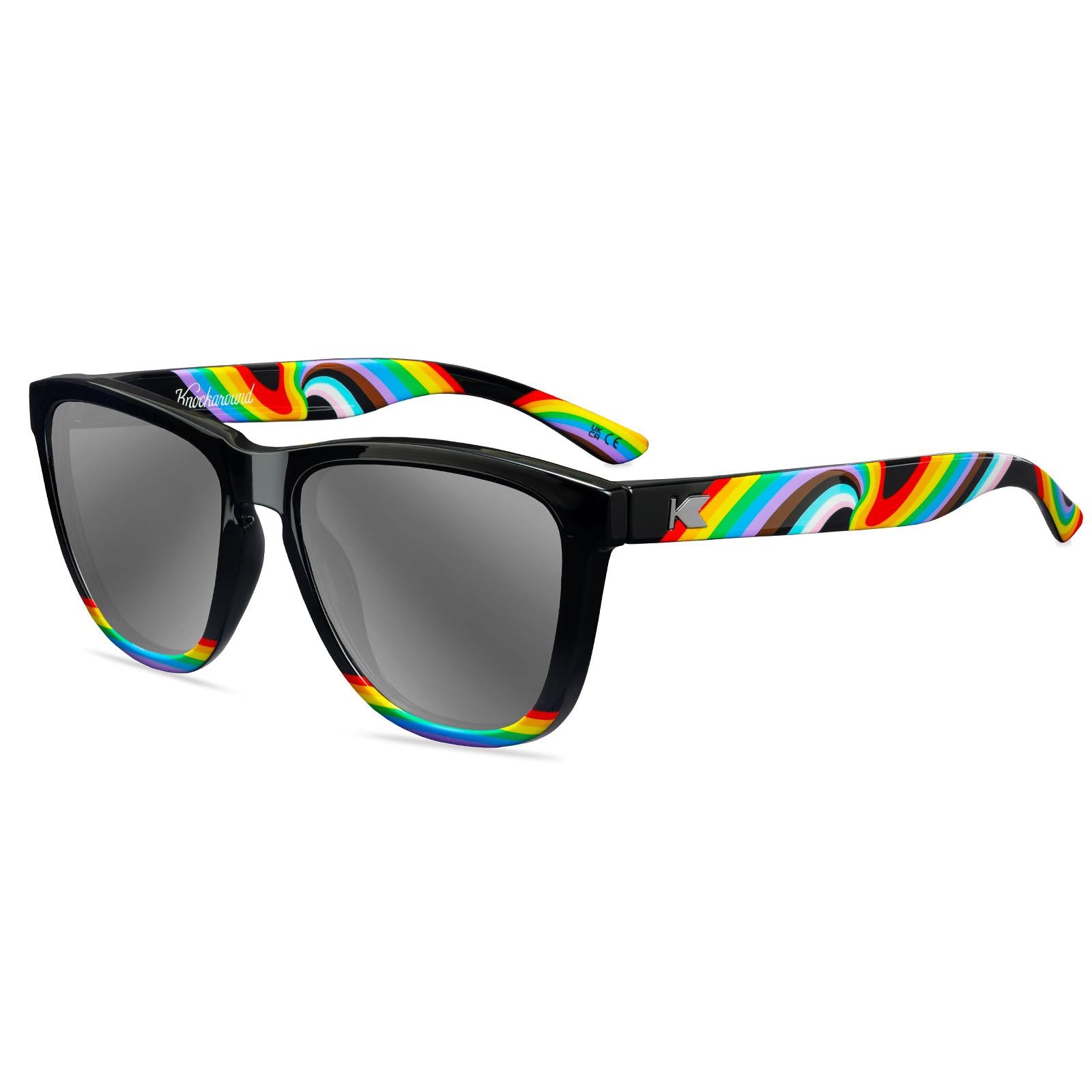 Rainbow on my Parade Premiums Prescription Sunglasses with Silver Lens, Flyover