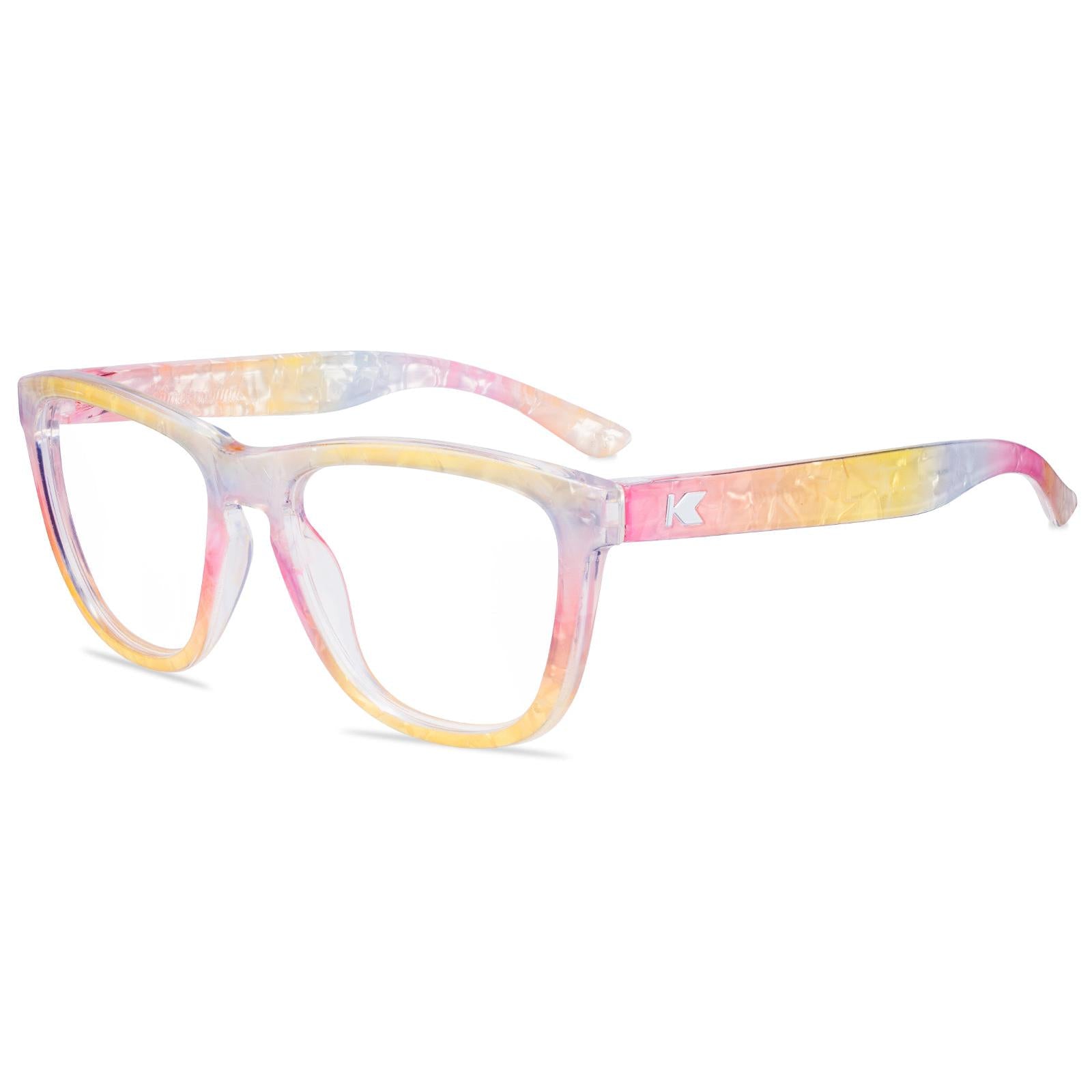 Rainbow Sno-Cone Premiums Prescription Sunglasses with Clear Lens, Flyover