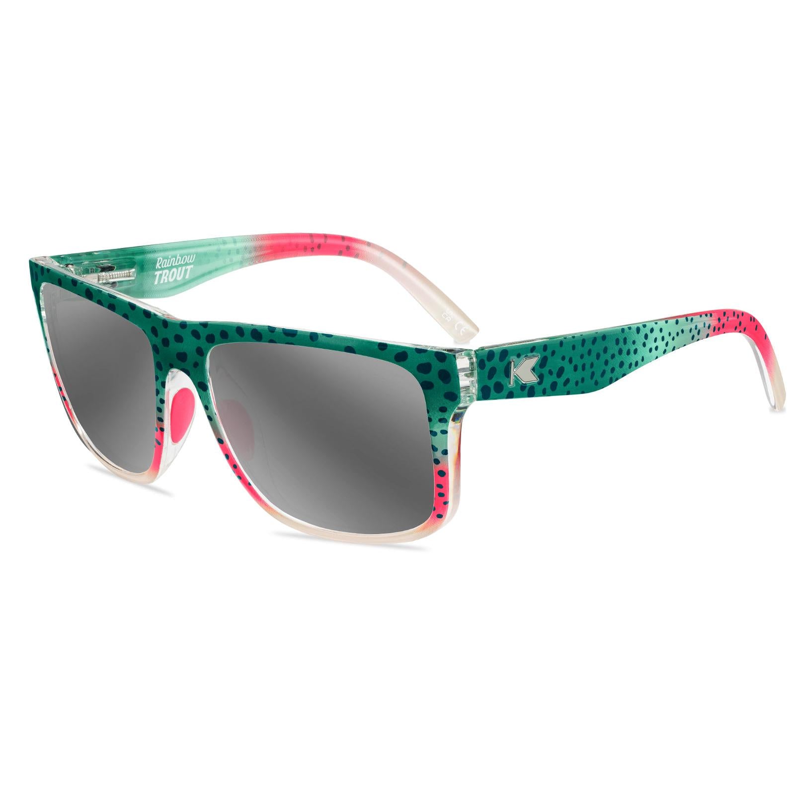 Rainbow Trout Torrey Pines Sport Prescription Sunglasses with Silver Lens, Flyover