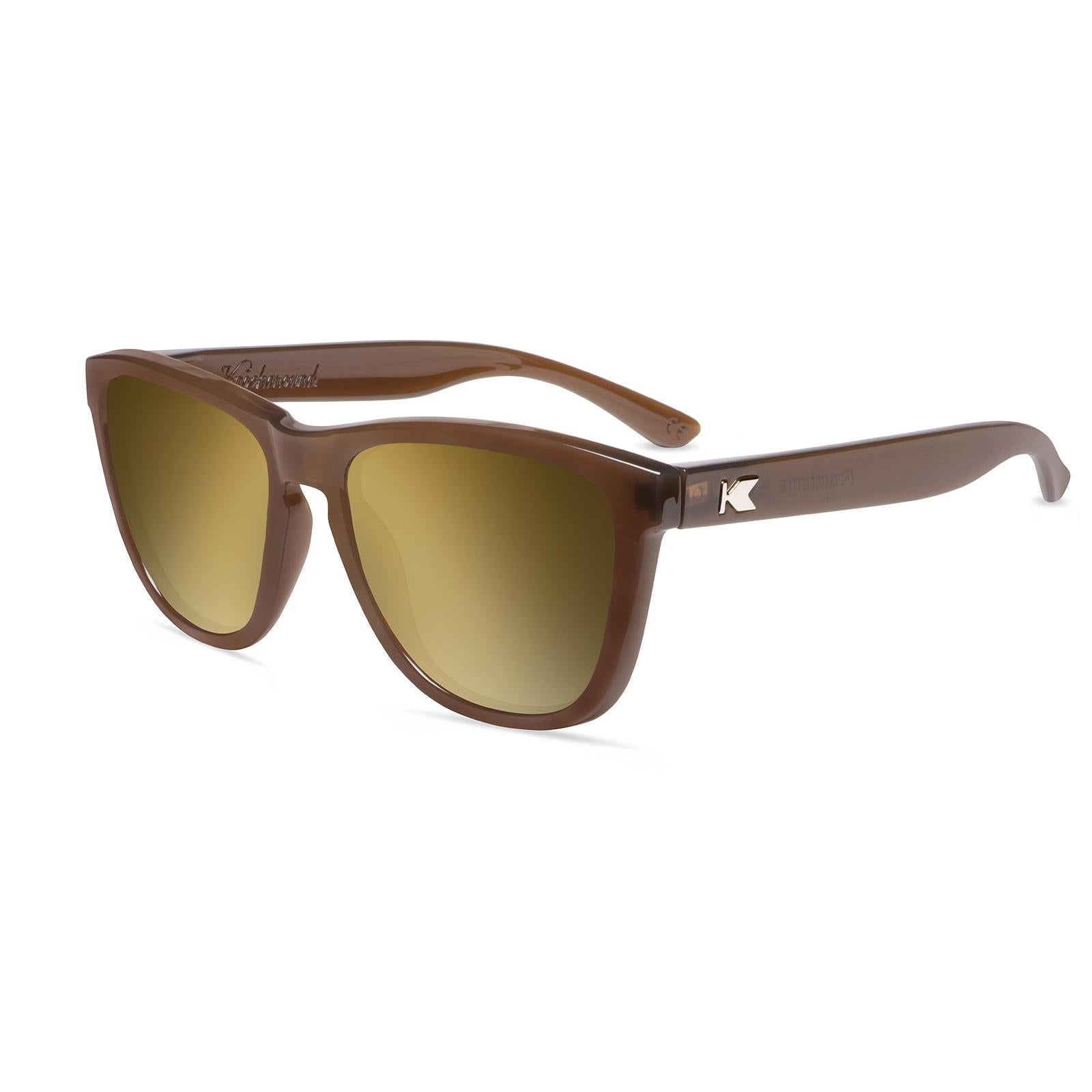 Riverbed Premiums Prescription Sunglasses with Gold Lens, Flyover