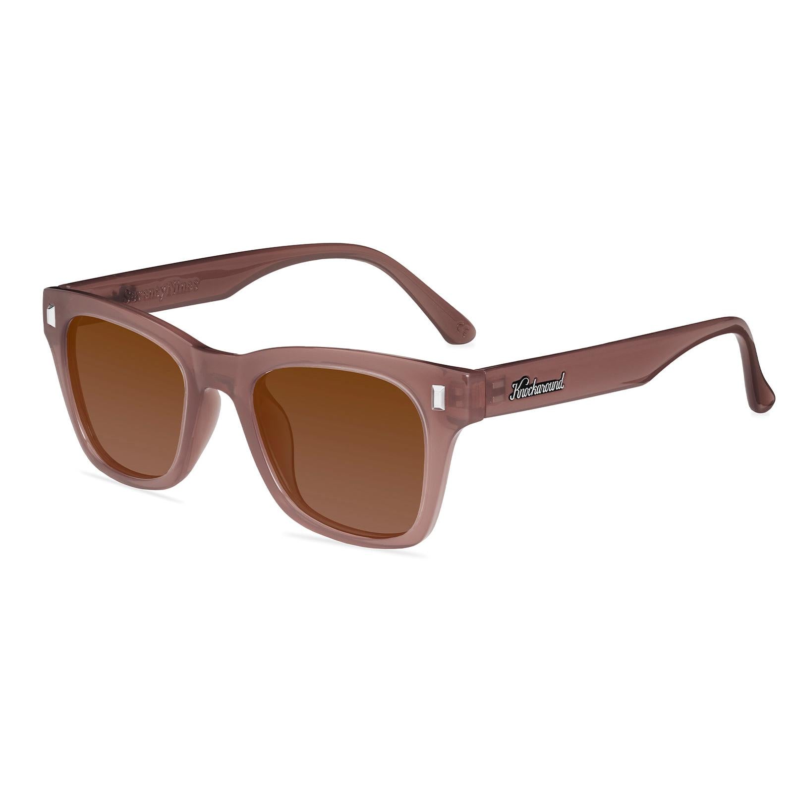 Rose Latte Seventy Nines  Prescription Sunglasses with Brown Lens, Flyover