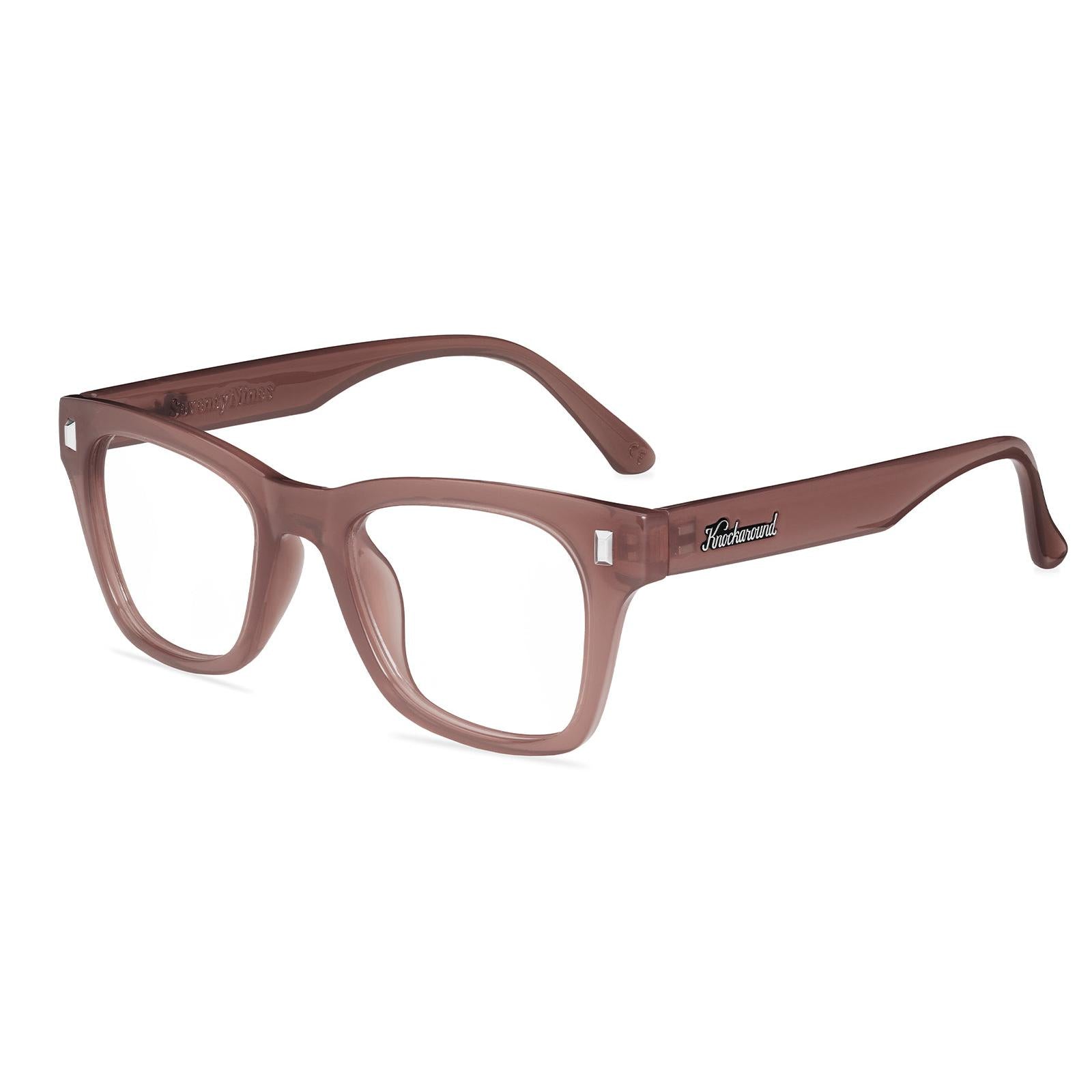 Rose Latte Seventy Nines  Prescription Sunglasses with Clear Lens, Flyover