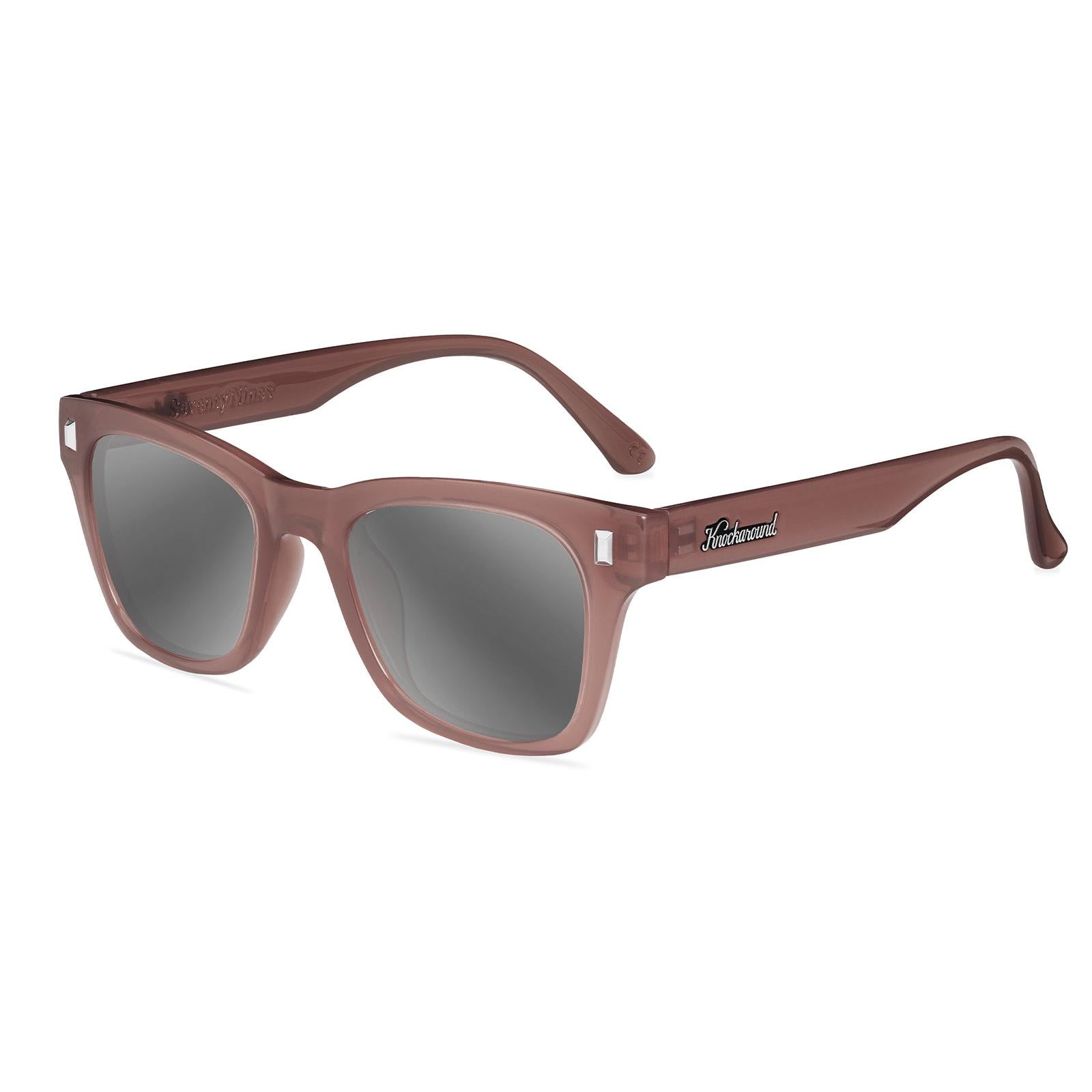 Rose Latte Seventy Nines  Prescription Sunglasses with Silver Lens, Flyover