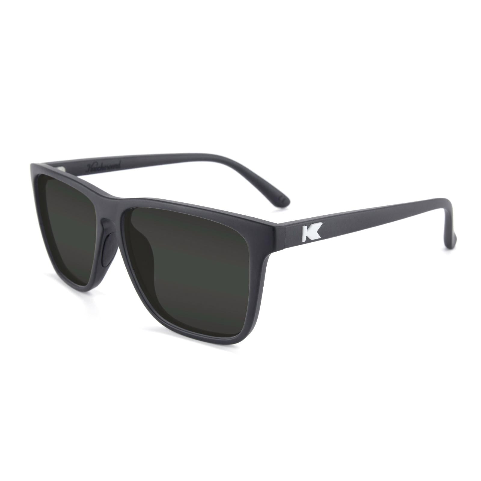 Black Fast Lanes Sport Prescription Sunglasses with Grey Lens, Flyover