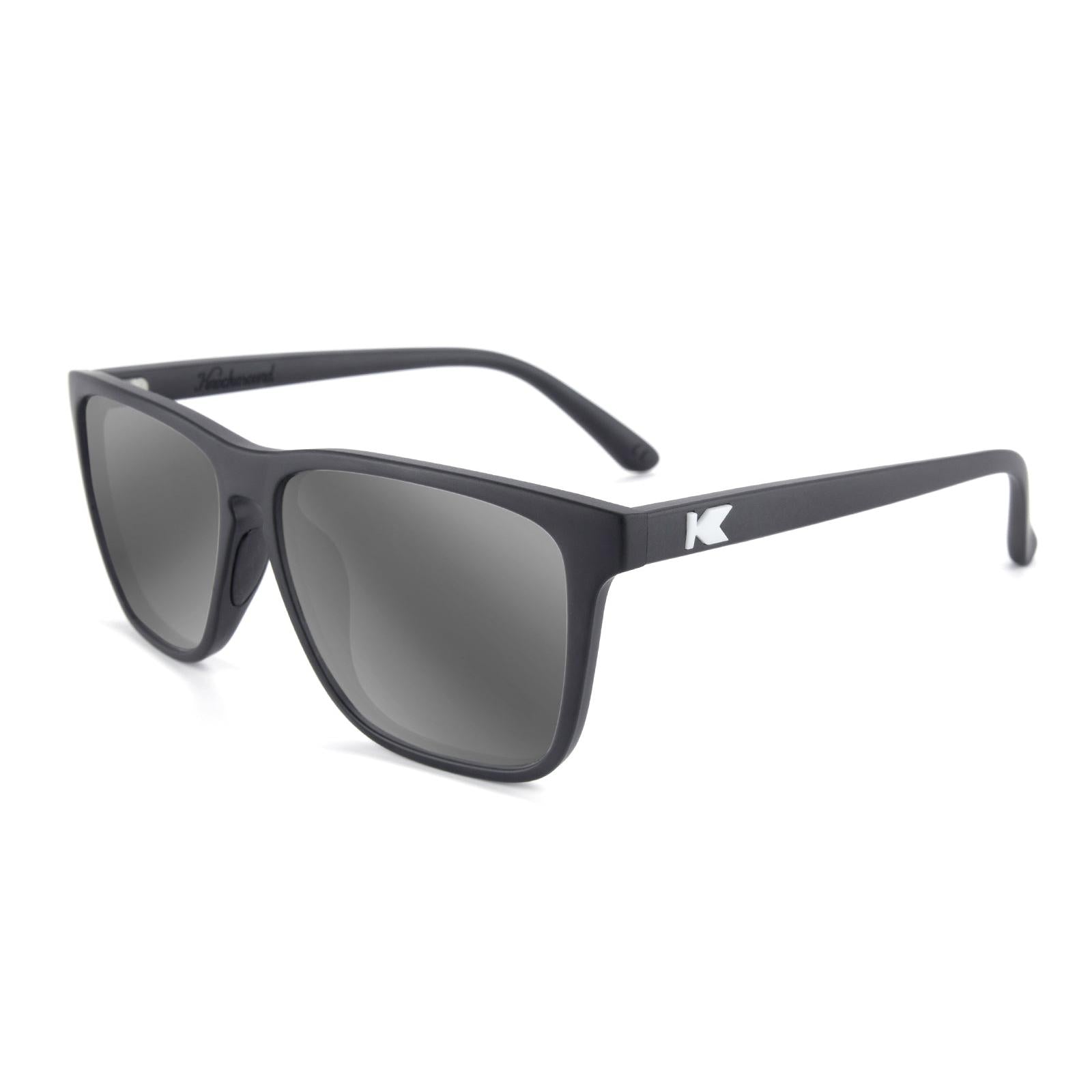 Black Fast Lanes Sport Prescription Sunglasses with Silver Lens, Flyover