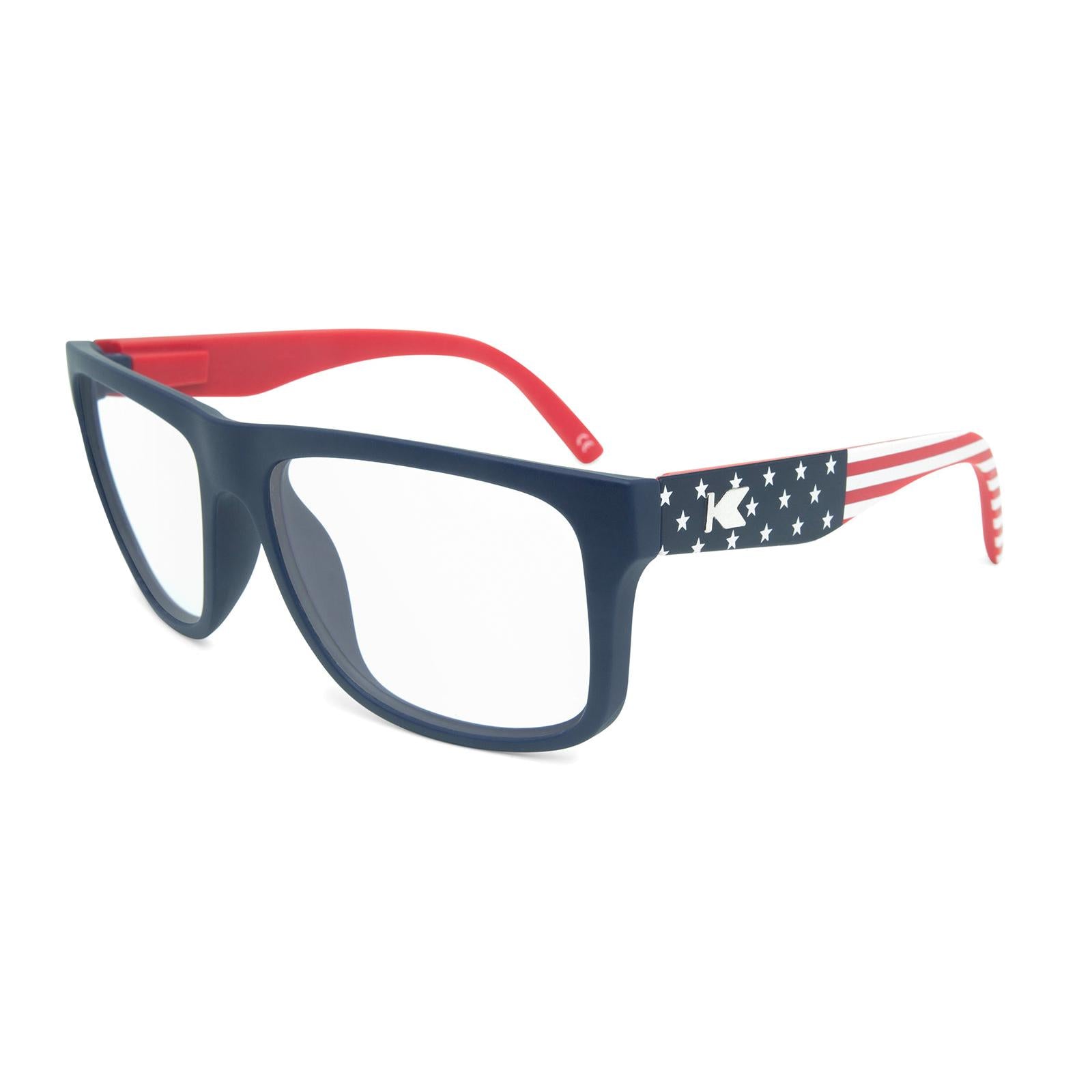 Star Spangled Torrey Pines Prescription Sunglasses with Clear Lens, Flyover