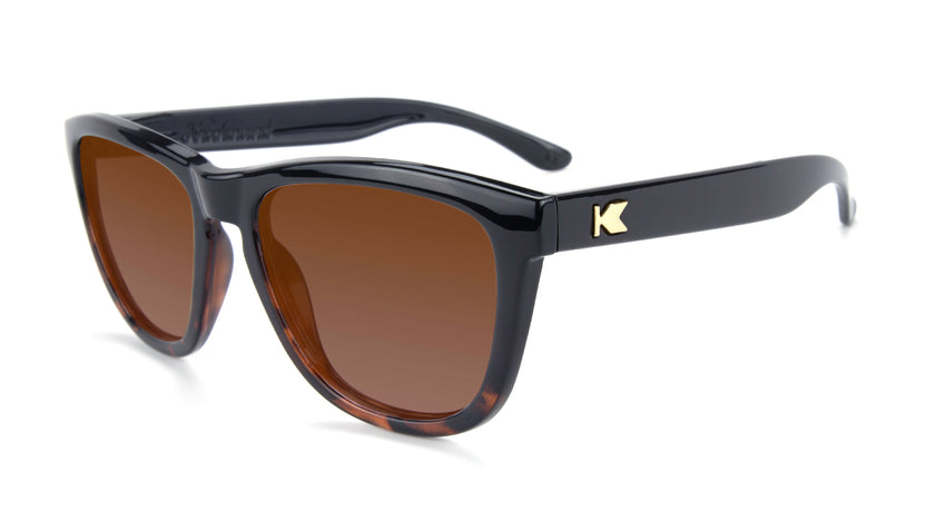 Glossy Black and Tortoise Shell Fade Premiums  Prescription Sunglasses with Brown  Lens, Flyover 