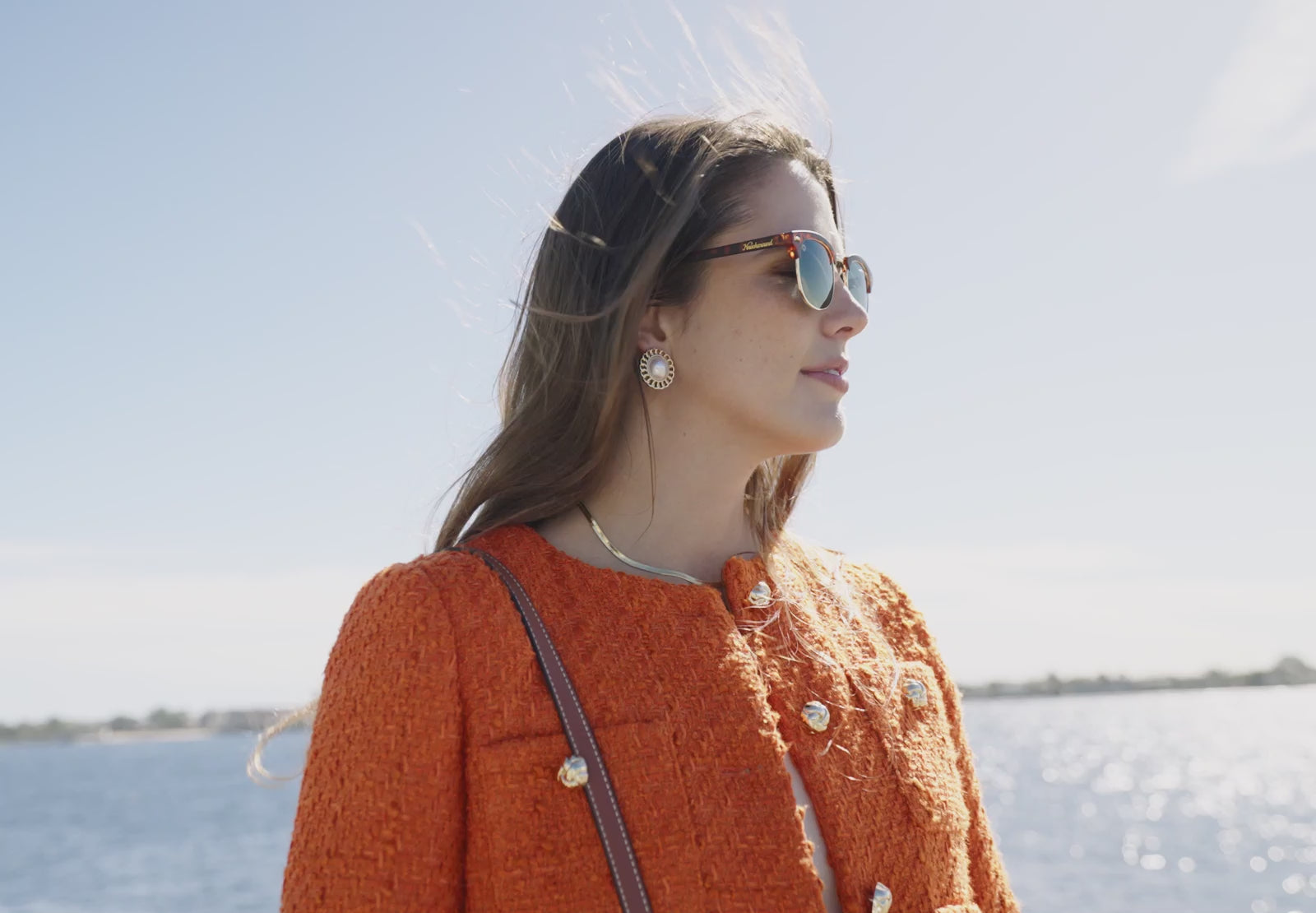 woman wearing brooklines sunglasses