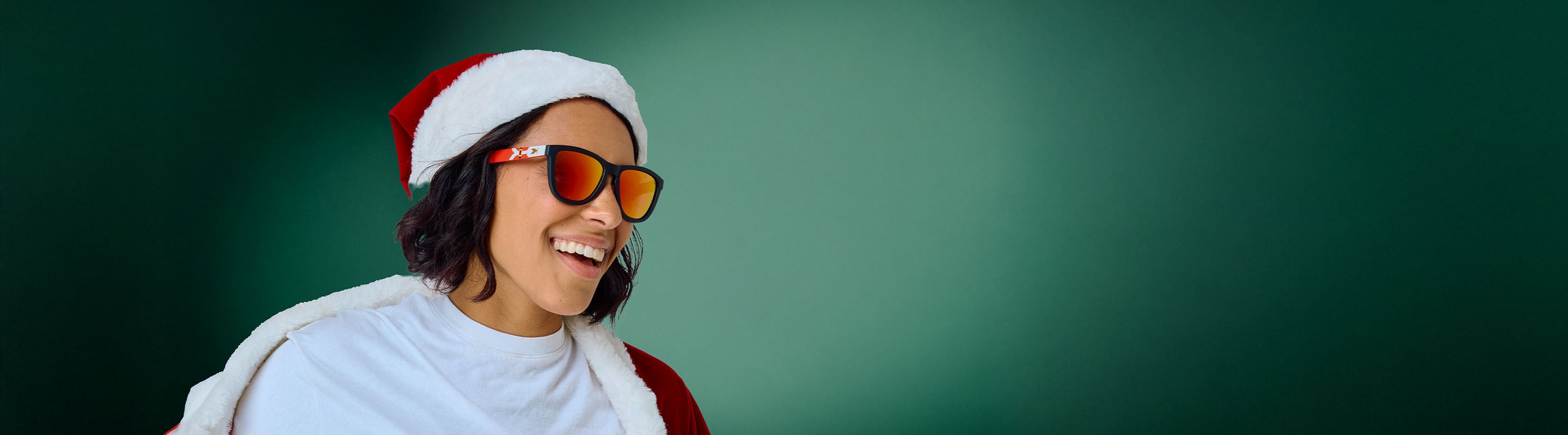 Women wearing Santa Claus Premiums Sport Sunglasses