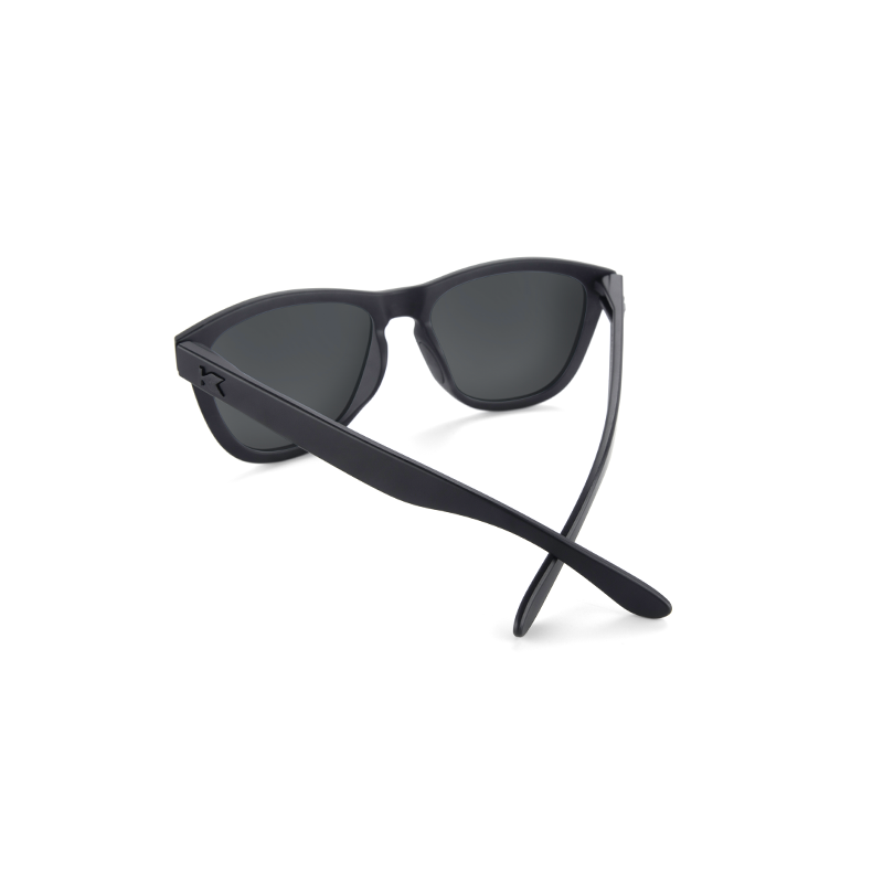 Sunglasses with Matte Black Frame and Black Smoke Lenses, Back