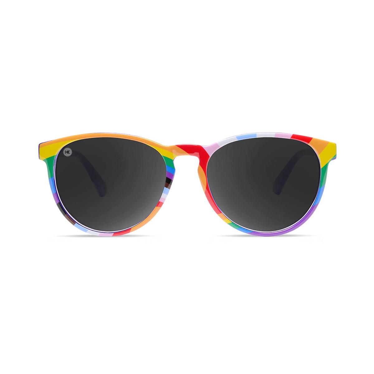 Sunglasses with Loud and Proud Frames and Polarized Black Smoke Lenses, Front