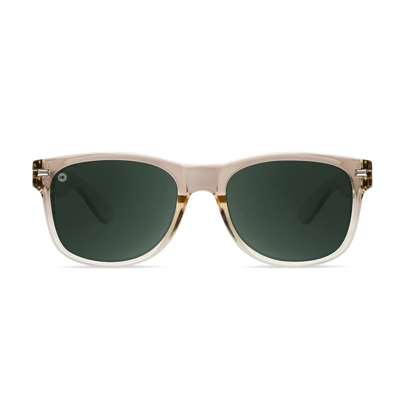 Sunglasses with San Dune Frames and Polarized Green Lenses, Front