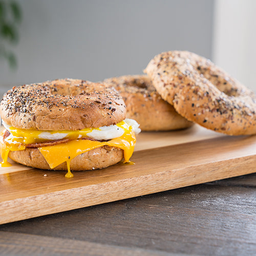 Canadian Bacon, Egg and Cheese Breakfast Sandwich