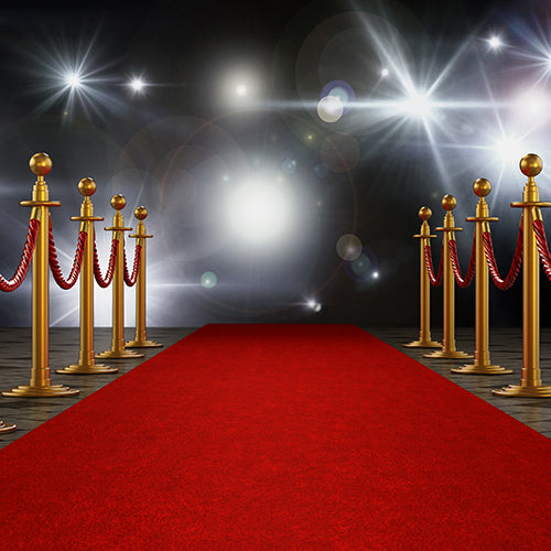 Red carpet and velvet ropes