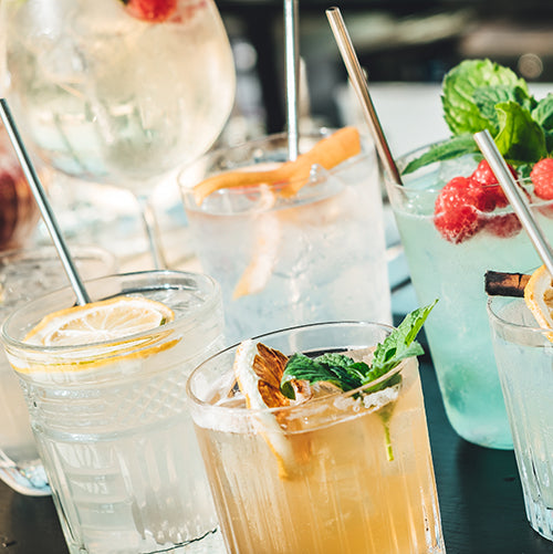 Various summer cocktails