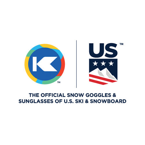 U.S. Ski & Snowboard logo, Knockaround logo. The official snow goggles & sunglasses of U.S. Ski & Snowboard