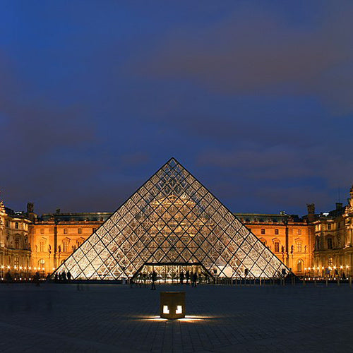Courtyard of the Museum of Louvre, and its pyramid