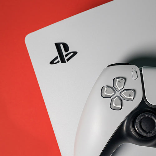 PlayStation 5 video games console and PS5 controller