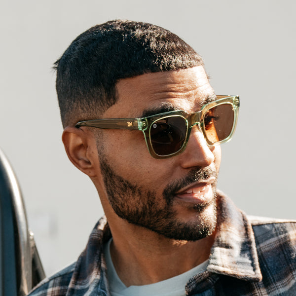 Man wearing Age Sage Songbirds Sunglasses