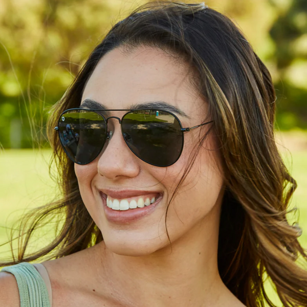 Black Aviator Sunglasses