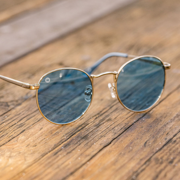 Blue Round Sunglasses