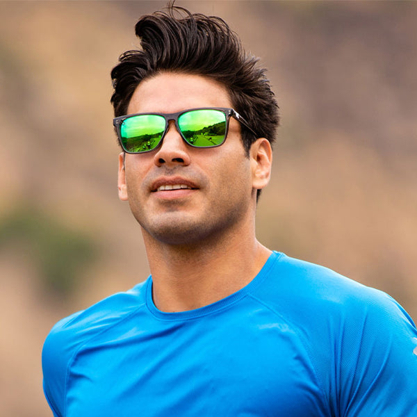 Man wearing Fast Lanes Sport Sunglasses