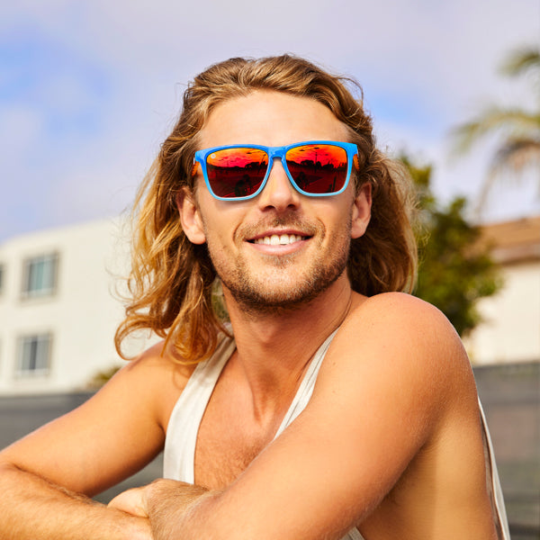 Man wearing Fast Lanes Sport Sunglasses