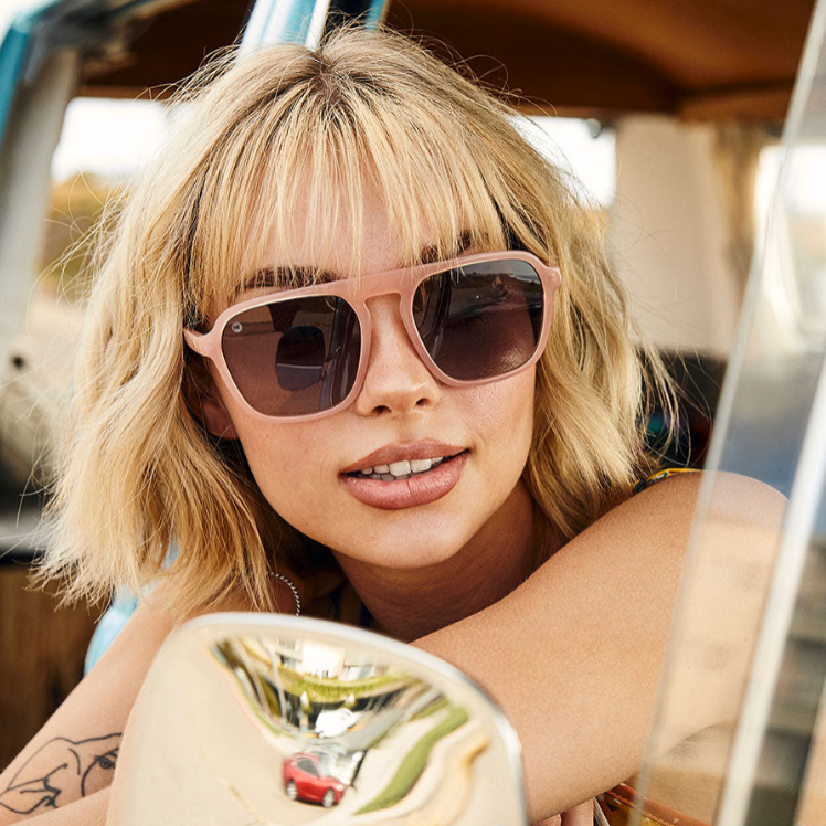 Women wearing Pacific Palisades Vintage Rose Sunglasses