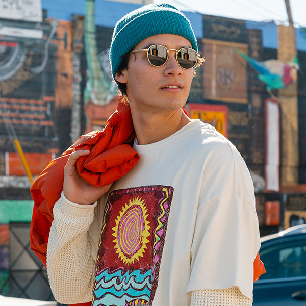 Man wearing Love & Haights Sunglasses