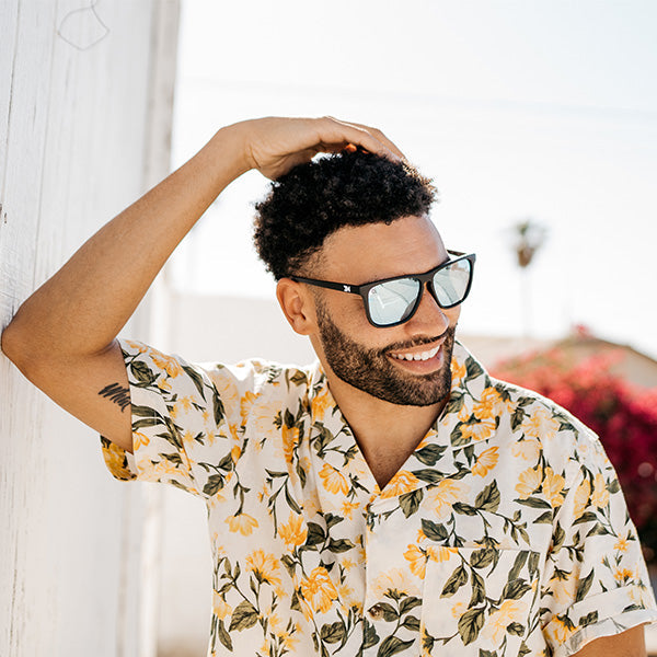 Man wearing Fast Lanes Sunglasses