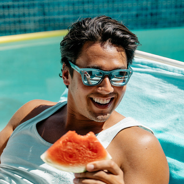 Man wearing Knockaround Sunglasses