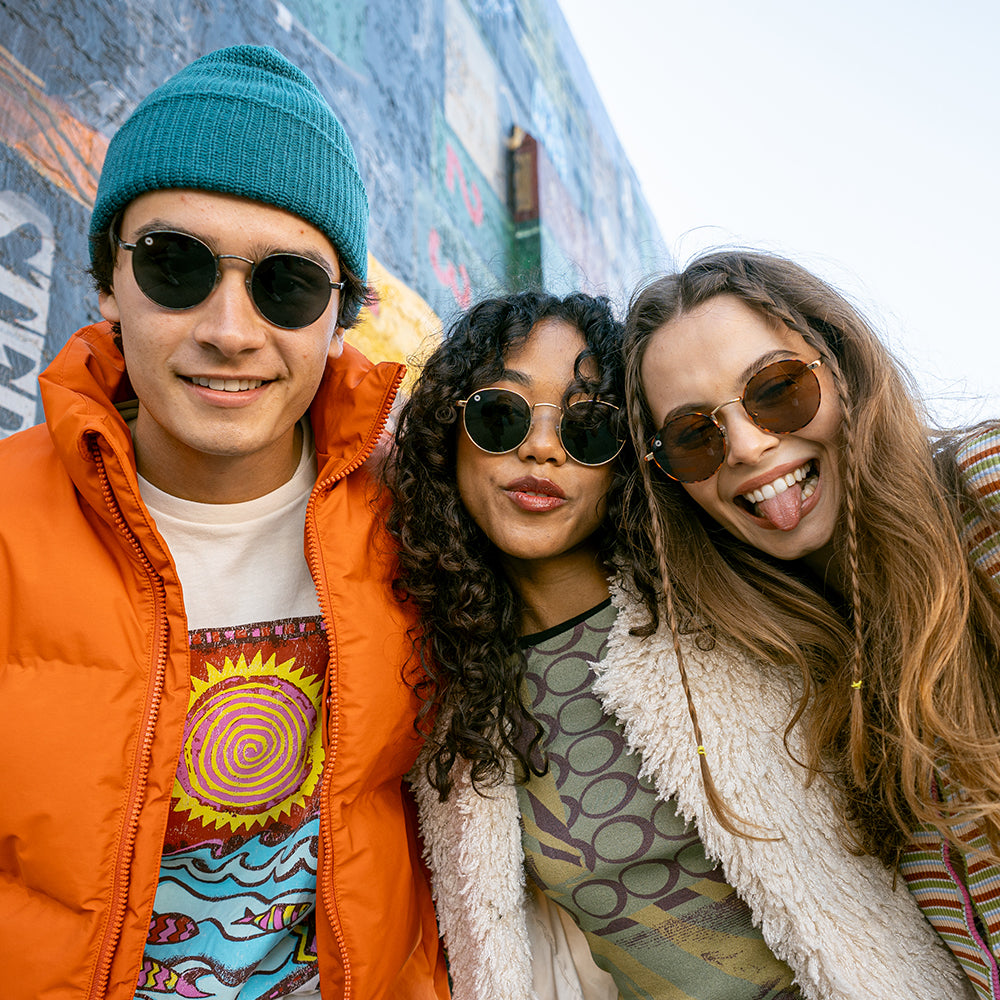 Men and Two Women wearing Love & Haights Sunglasses