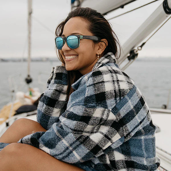 Woman wearing Knockaround Sirocco Fort KnocksSunglasses