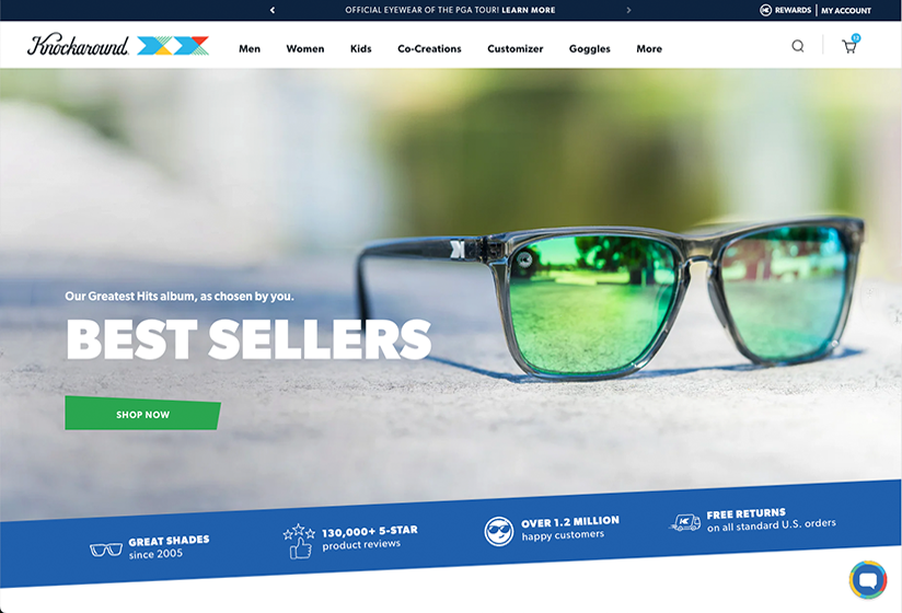 2025 Knockaround.com Homepage Look & Feel