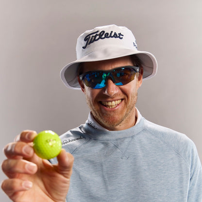 PGA TOUR player, Peter Malnati, wearing Moonshot Kinetics sunglasses
