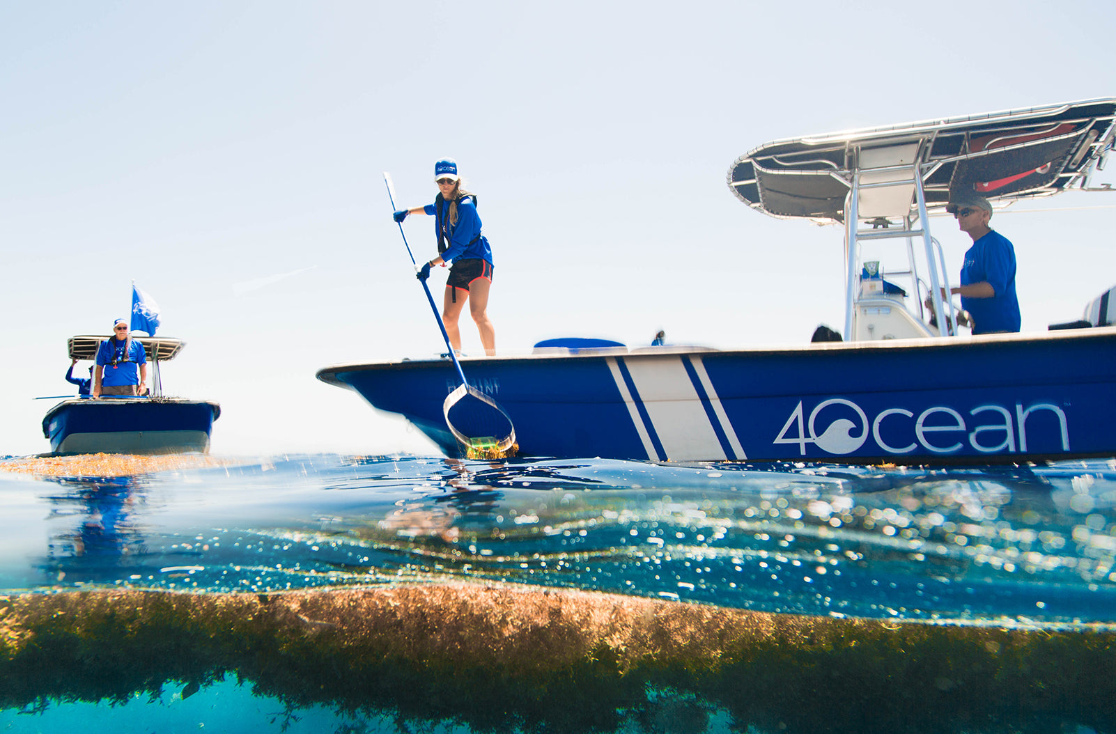 image of person cleaning the ocean