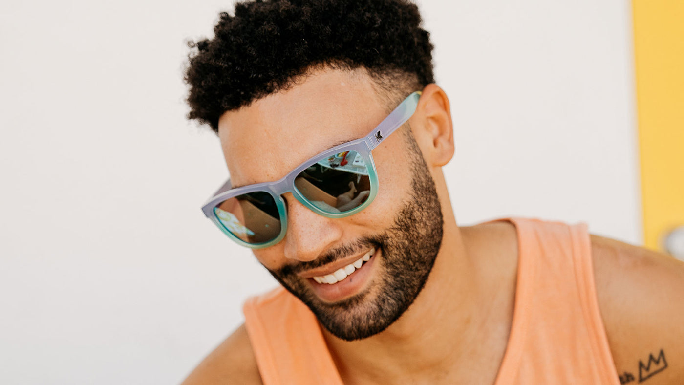 Man wearing Aqua-lectric Premiums Sunglasses