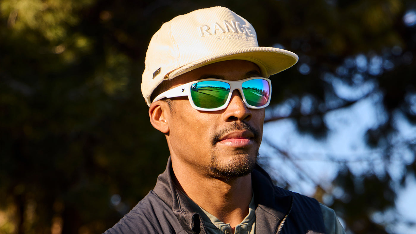 Man wearing Aura High Stakes Sunglasses