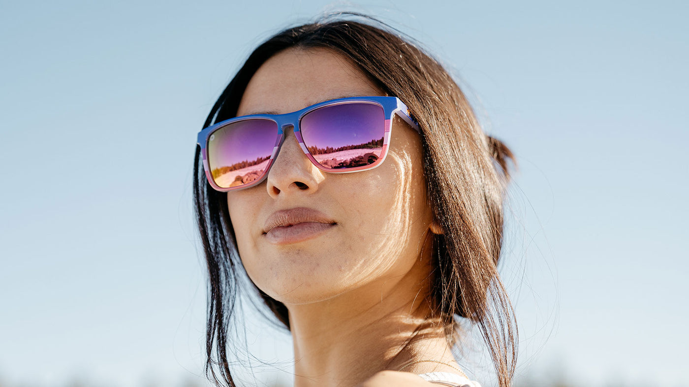 Sunglasses with Berry-inpired Frames and Polarized Fuchsia Lenses, Model