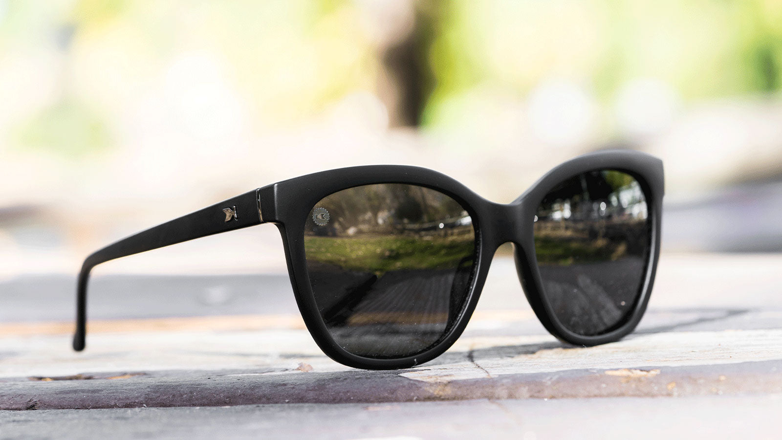 Polarized Sunglasses - Matte Black on Black / Smoke Deja Views