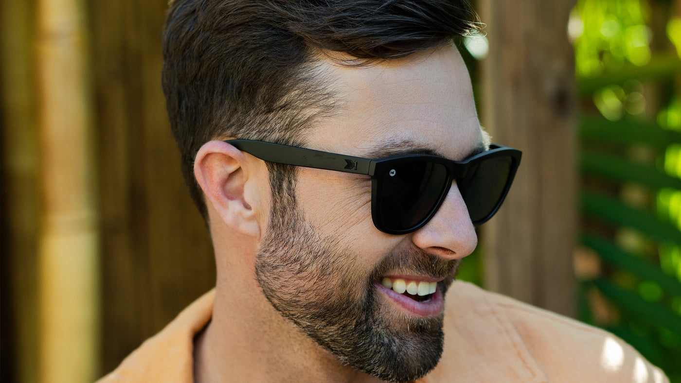 Men wearing Black on Black Premiums Sunglasses