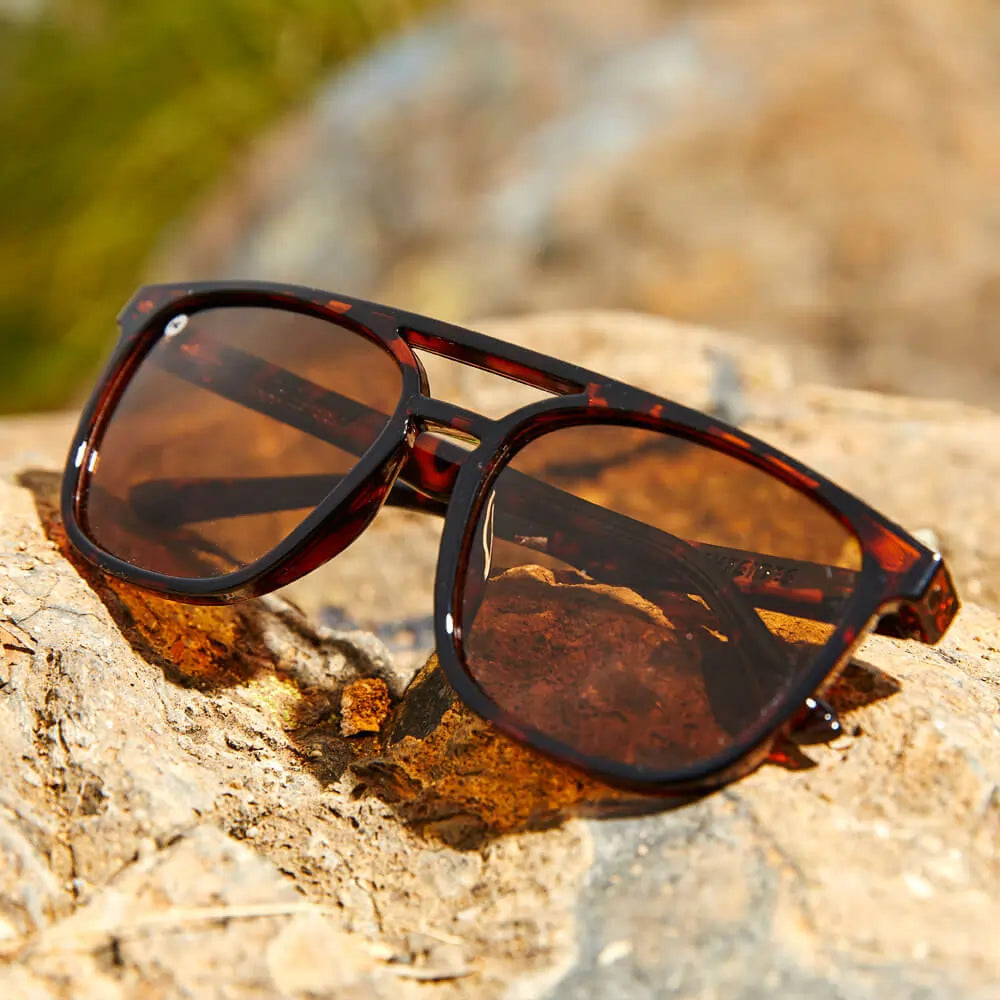 Lifestyle photo of Glossy Tortoise Shell / Amber Brightsides Sunglasses